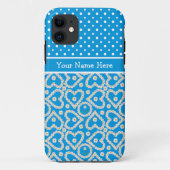 Aangepaste iPhone 5/5s Hoesje: Polkas, Daisies, Bl Case-Mate iPhone Case (Achterkant)