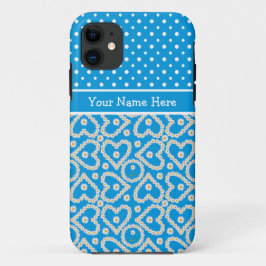 Aangepaste iPhone 5/5s Hoesje: Polkas, Daisies, Bl 11 Hoesje