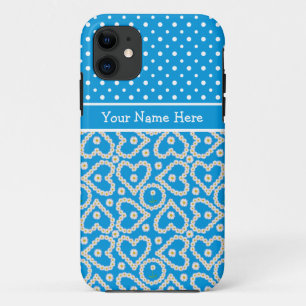 Aangepaste iPhone 5/5s Hoesje: Polkas, Daisies, Bl iPhone 11 Hoesje