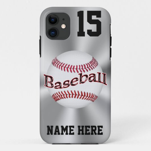 Aangepaste iPhone 5S Baseball Hoesjes NAAM, NUMMER (Achterkant)