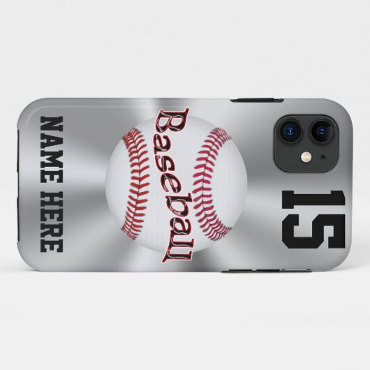 Aangepaste iPhone 5S Baseball Hoesjes NAAM, NUMMER (Achterkant (horizontaal))