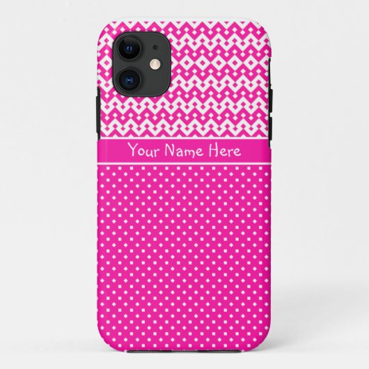 Aangepaste iPhone 5s-draagtas: Snoep roze en wit Case-Mate iPhone Case (Achterkant)