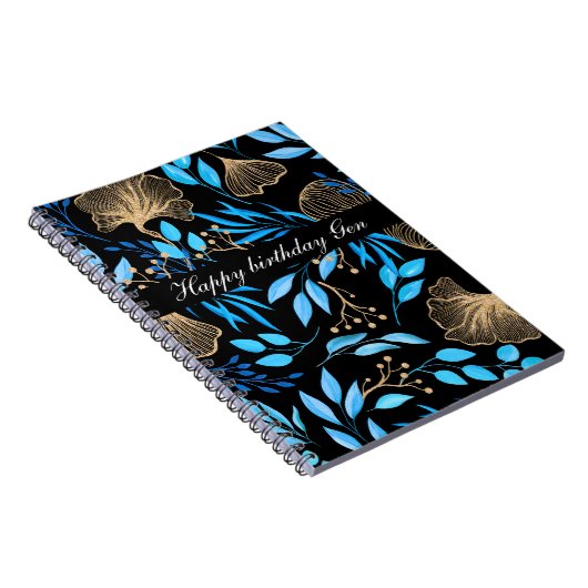 Aangepaste iPhone Case Gouden Kleur jouw namen toe Notitieboek (Rechterzijde)