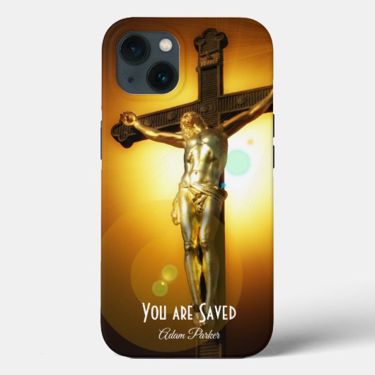 Aangepaste iPhone Case Jesus Cross (Achterkant)