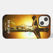 Aangepaste iPhone Case Jesus Cross Hoesje (Achterkant horizontaal)
