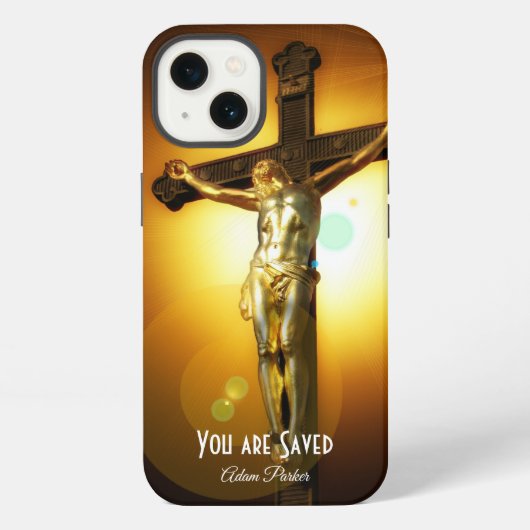 Aangepaste iPhone Case Jesus Cross Hoesje (Achterkant)