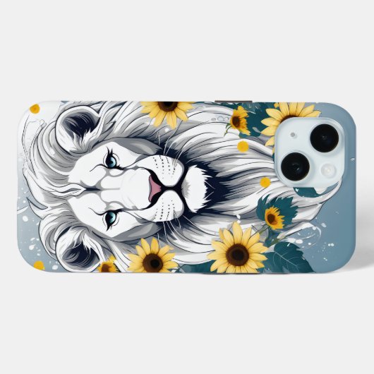 Aangepaste iPhone Case, Zonnebloemen Magische Leeu Case-Mate iPhone Case (Achterkant (horizontaal))