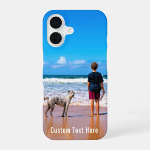 Aangepaste iPhone-draagtas met foto's en tekst iPhone 16 Hoesje