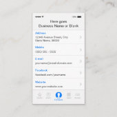 Aangepaste iPhone iOS platte UI-stijl Visitekaartje (Achterkant)