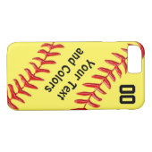 Aangepaste iPhone Softball-telefoons Case-Mate iPhone Case (Achterkant (Horizontaal))
