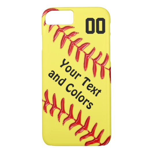 Aangepaste iPhone Softball-telefoons Case-Mate iPhone Case (Achterkant)