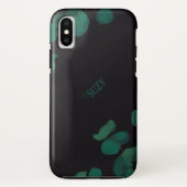 Aangepaste iPhone X-hoesje in eenvoudig bladontwer Case-Mate iPhone Case (Achterkant)