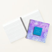 Aangepaste Iridescent Pastel Palm Notitieboek (Binnen)