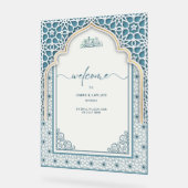 Aangepaste islamitische bruiloft welkom acryl bord (Hoek)