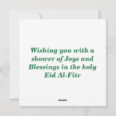 Aangepaste Islamitische Eid Mubarak-foto vakantiek Feestdagenkaart (Achterkant)