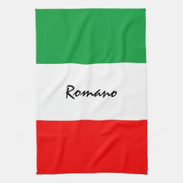 Aangepaste Italiaans-Amerikaanse vlag keukenhanddo Theedoek