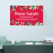 Aangepaste Italiaanse Achternaam Naam Kerstmis Spandoek (Beurs)