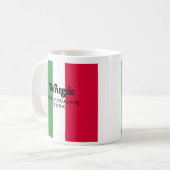 Aangepaste Italiaanse achternaam Reunion Koffiemok (Voorkant links)