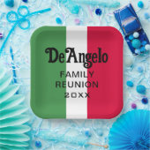 Aangepaste Italiaanse achternaam Reunion Papieren Bordje (Feest)