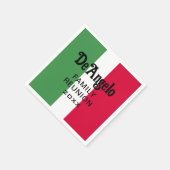 Aangepaste Italiaanse achternaam Reunion Servet (Hoek)