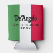 Aangepaste Italiaanse achternaam Vlag Kleuren Reün Blikjeskoeler (Achterkant)