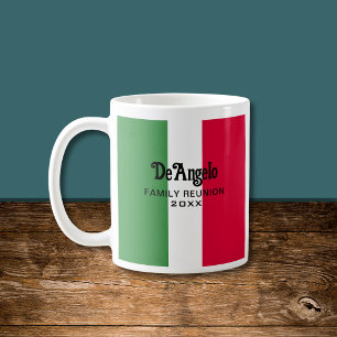 Aangepaste Italiaanse familienaam Naam Reünie Koffiemok