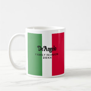 Aangepaste Italiaanse familienaam Naam Reünie Koffiemok