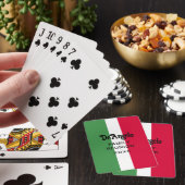 Aangepaste Italiaanse familienaam Naam Reünie Pokerkaarten (Insitu)