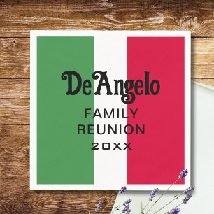 Aangepaste Italiaanse familienaam Naam Reünie Servet