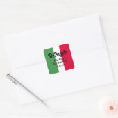 Aangepaste Italiaanse familienaam Naam Reünie Vierkante Sticker (Envelop)