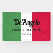 Aangepaste Italiaanse familienaam reünie Spandoek (Horizontaal)