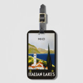 Aangepaste Italiaanse monogram Bagagelabel (Voorkant (verticaal))