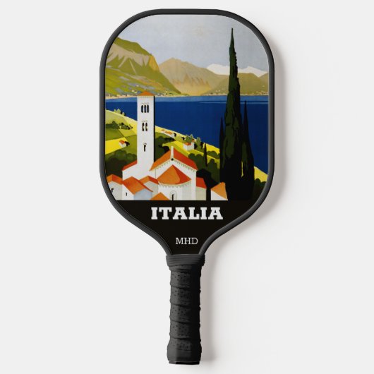 Aangepaste Italiaanse monogram Pickleball Paddle (Achterkant)