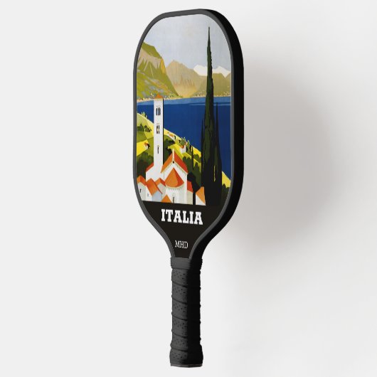 Aangepaste Italiaanse monogram Pickleball Paddle (Links)