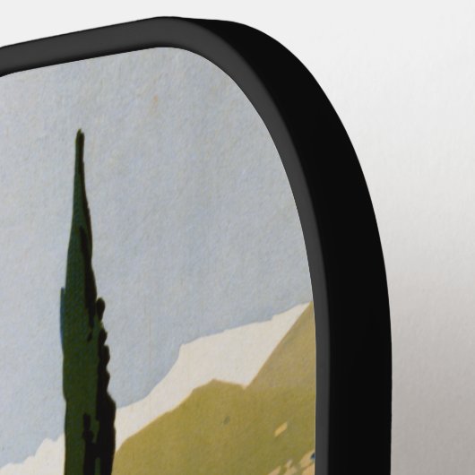 Aangepaste Italiaanse monogram Pickleball Paddle (Links Detail)