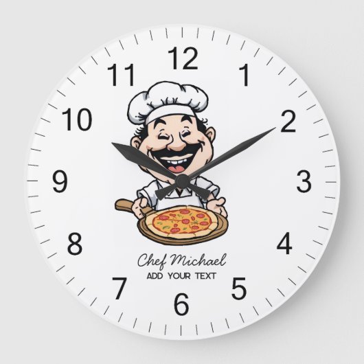 Aangepaste Italiaanse Pizzeria Pizza Keuken / Rest Grote Klok (Voorkant)