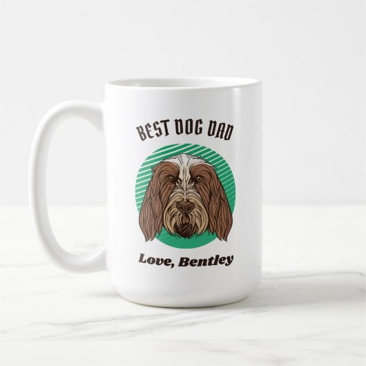 Aangepaste Italiaanse Spinone Dog Dad aangepaste t Koffiemok (Links)