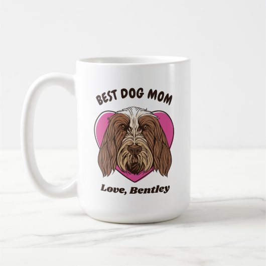 Aangepaste Italiaanse Spinone Dog mam-tekst Koffiemok (Links)