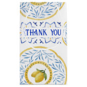 Aangepaste Italiaanse Tegel Lemon Small Gift Bag Klein Cadeauzakje (Achterkant)