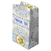 Aangepaste Italiaanse Tegel Lemon Small Gift Bag Klein Cadeauzakje (Voorkant Gekanteld)