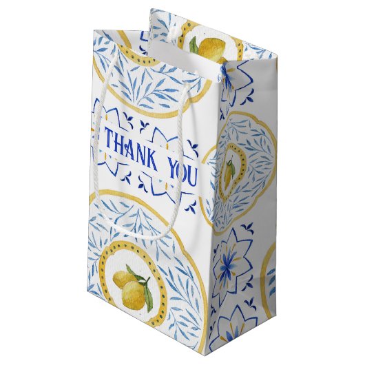 Aangepaste Italiaanse Tegel Lemon Small Gift Bag Klein Cadeauzakje