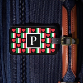 Aangepaste Italiaanse vlag Aangepaste brief Italië Bagagelabel