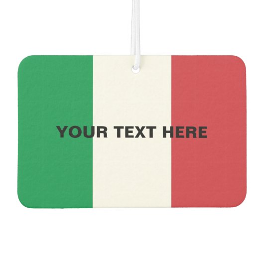 Aangepaste Italiaanse vlag auto luchtverfrisser (Voorkant)