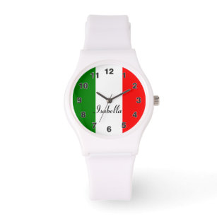 Aangepaste Italiaanse vlag Horloge
