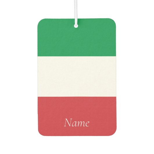 Aangepaste Italiaanse vlag Italiaanse vlag Luchtverfrisser (Voorkant)