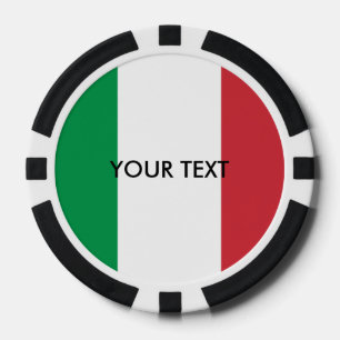 Aangepaste Italiaanse vlag poker chips voor Italië
