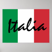 Aangepaste Italiaanse vlag Poster (Voorkant)