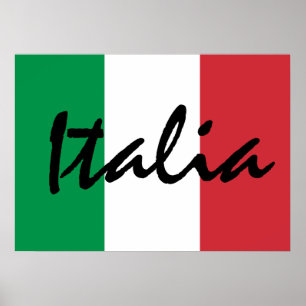 Aangepaste Italiaanse vlag Poster