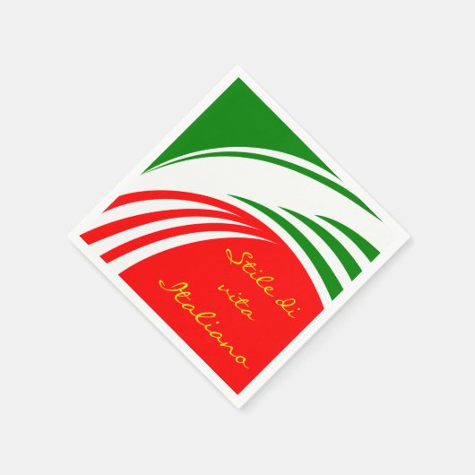 Aangepaste Italiaanse vlag Servet (Hoek)