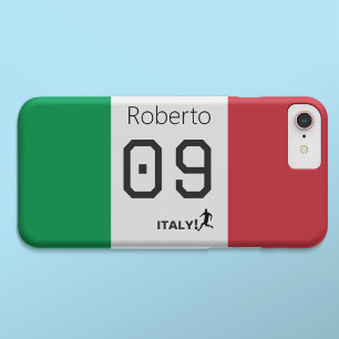 Aangepaste Italiaanse voetbal nationale vlag kleur iPhone 15 Pro Case
